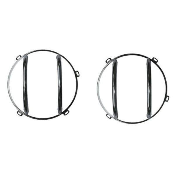 Front Euro Light Guards in Stainless Steel for 2007-2018 Jeep Wrangler JK