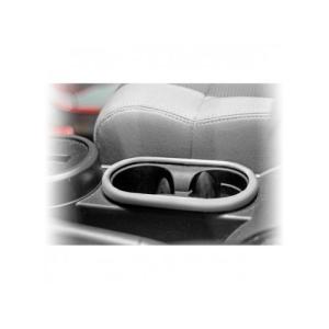 FRONT CUP HOLDER TRIM BRUSHED SILVER 07-10 JEEP WRANGLER JK