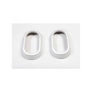 INTERIOR DOOR HANDLE TRIM BRUSHED SILVER 07-10 JEEP WRANGLER JK