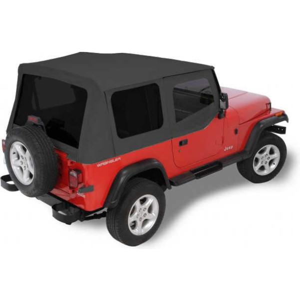 XHD Replacement Soft Top with Upper Door Skins and Tinted Windows for 1988-1995 Jeep Wrangler YJ