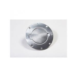 NON-LOCKING GAS CAP DOOR POLISHED ALUMINUM 97-06 JEEP WRANGLER TJ