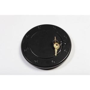 LOCKING FUEL GAS CAP DOOR COVER BLACK ALUMINUM 2007-2018 JEEP WRANGLER JK