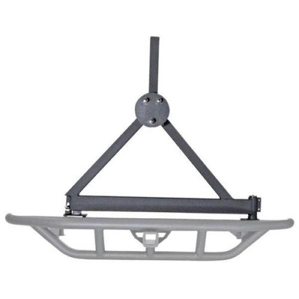 Rear RRC Bumper With 2" Receiver Hitch and Tire Carrier (Black Textured) from Rugged Ridge