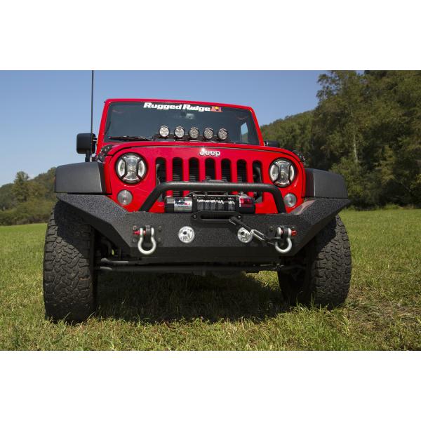 Spartan Front Bumper with High Clearance Ends and Overrider for Jeep Wrangler JK 2007-2018 - Image 7