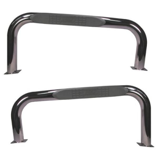 TUBE SIDE STEP KIT ROUND 3 INCH STAINLESS STEEL  1976-1983 JEEP CJ7