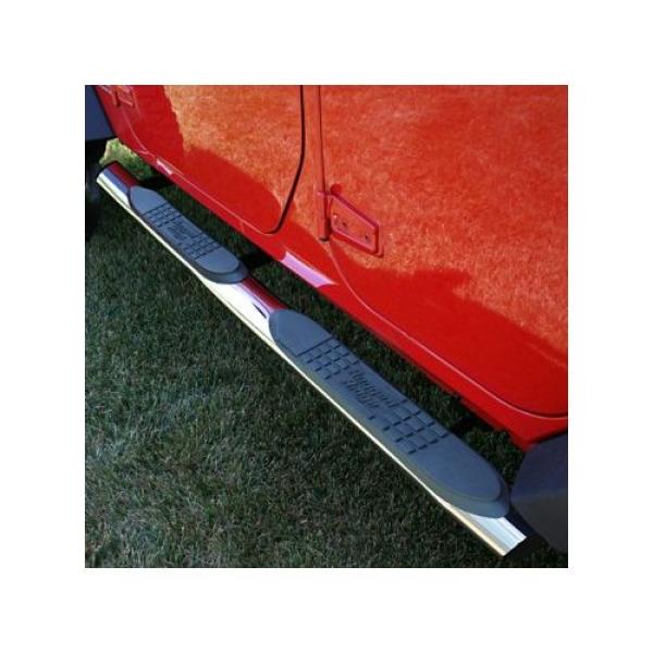 4 1/4 INCH OVAL SIDE STEPS STAINLESS STEEL 07-16 JEEP WRANGLER JK