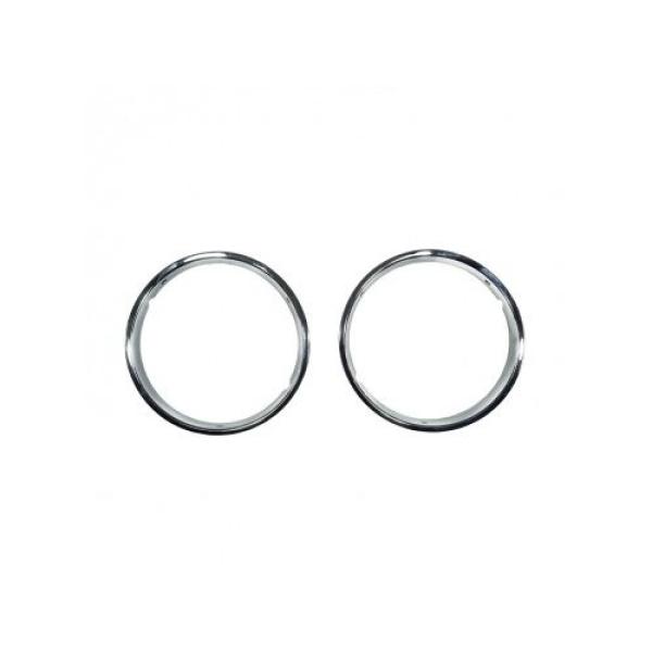 Headlight Bezels with Chrome Trim for 1997-2006 Jeep Wrangler TJ & Unlimited