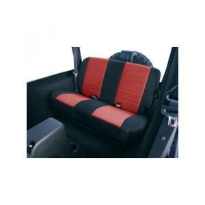 NEOPRENE REAR SEAT COVERS RED 80-95 JEEP CJ/WRANGLER YJ