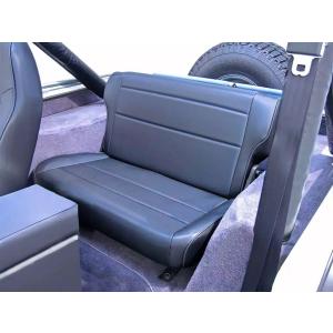 Fold and Tumble Vinyl Rear Seat in Black Vinyl for Jeep CJ and YJ 1976-1995
