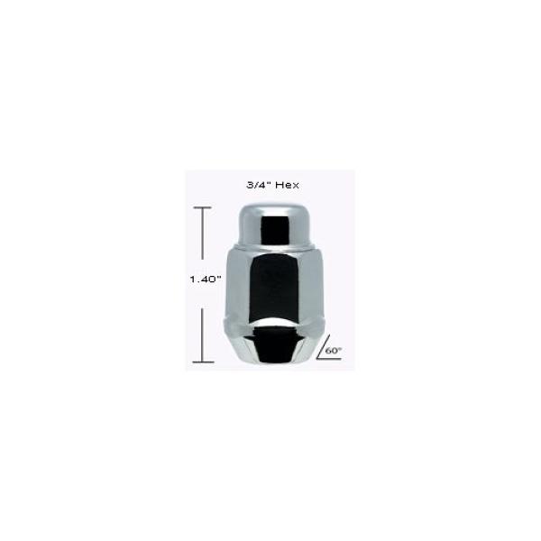 1/2" Bulge Acorn Lug Nut 3/4"