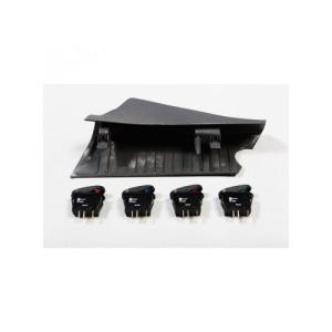 A-PILLAR 4 SWITCH POD KIT BLACK 07-10 JEEP WRANGLER RHD