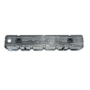 Omix-Ada Valve Cover with 4.2L Logo Polished Aluminum Fits 81-86 Jeep CJ5/CJ7 and 1987 Jeep Wrangler YJ.