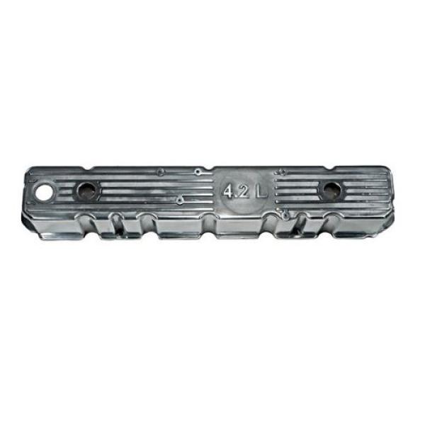 Omix-Ada Valve Cover with 4.2L Logo Polished Aluminum Fits 81-86 Jeep CJ5/CJ7 and 1987 Jeep Wrangler YJ.