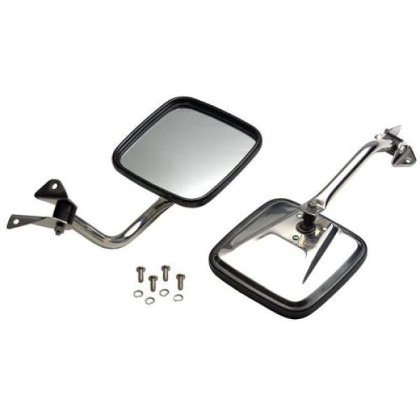 Mirror Kit Polished Stainless Steel for Wrangler YJ
