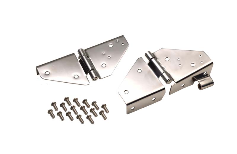 windshield hinge set stainless steel for jeep cj and yj 1976-1995