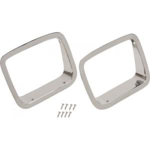 Headlight Bezels ABS Chrome Plated Plastic (pair) ABS Chrome Plated Plastic;  1987-1995 Jeep Wrangler YJ - Kentrol