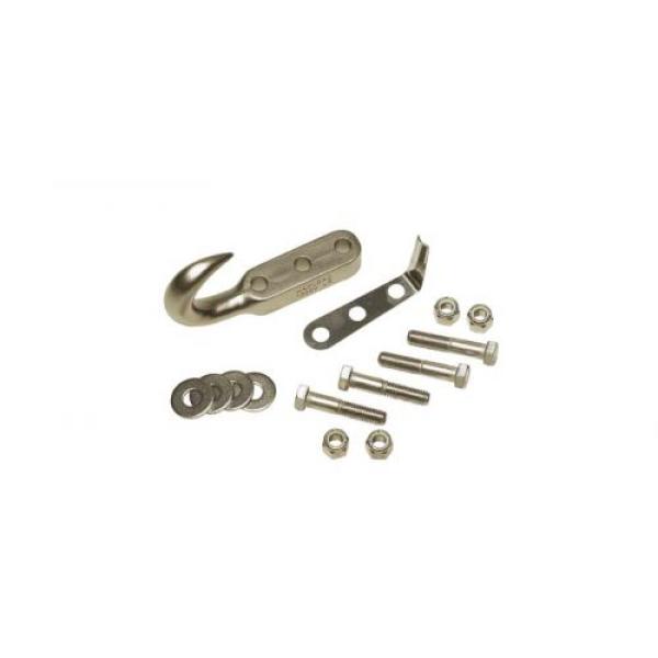 Tow Hook Polished Stainless Steel; 1972-2006 Jeep CJ Wrangler YJ & Wrangler TJ - Kentrol