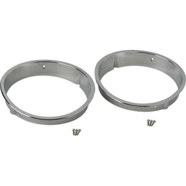 Headlight Bezels Pair ABS Chrome Plated Plastic; 1997-2006 Jeep Wrangler TJ - Kentrol