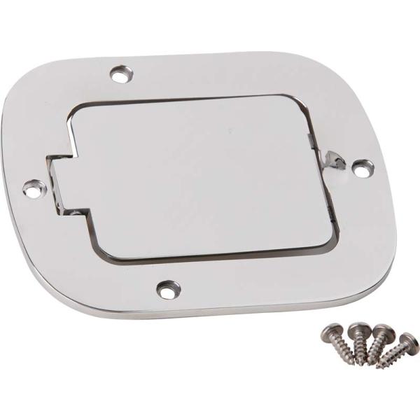 Gas Hatch Cover for 1977-1995 Jeep CJ and Wrangler YJ Stainless Steel