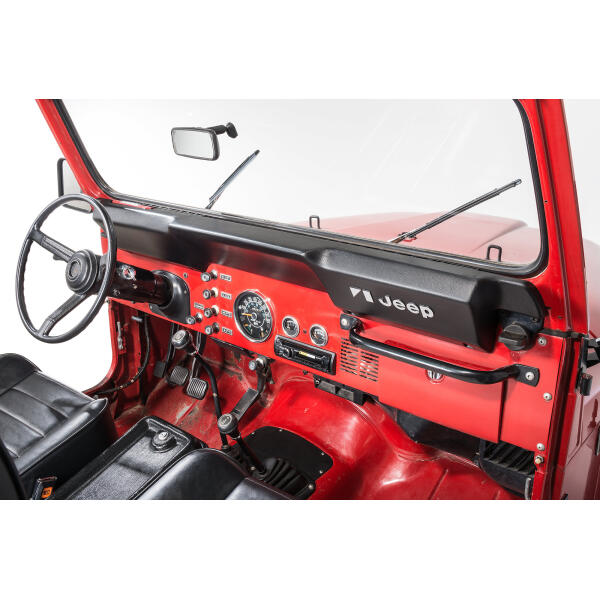Replacement Jeep Logo Dash Pad in Black for Jeep CJ-5, CJ-7,CJ-8 Scrambler 1976-1986 - Image 5