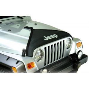 Hood V-Bra Cover with Jeep Logo  1997-2006 Jeep Wrangler TJ & Wrangler Unlimited TJL