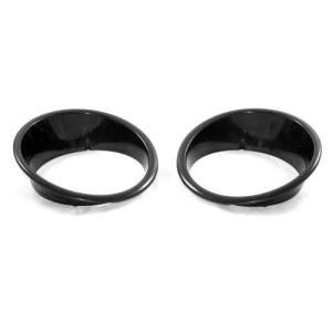 HEADLIGHT TRIM BEZELS BLACK 2007-2017 JEEP WRANGLER JK