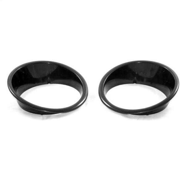 HEADLIGHT TRIM BEZELS BLACK 2007-2017 JEEP WRANGLER JK