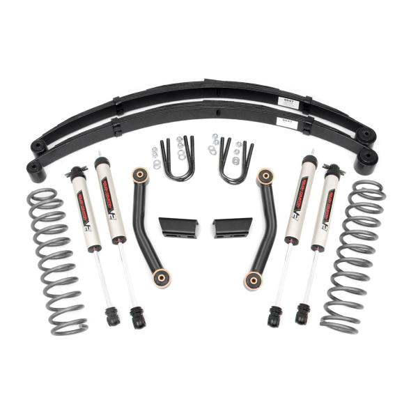 Rough Country 3 Inch Lift Kit Series II RR Springs V2 Jeep Cherokee XJ 1984-2001