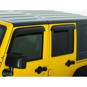 Smoke Ventvisor for 2007-2018 Jeep Wrangler JK Unlimited 4-Door