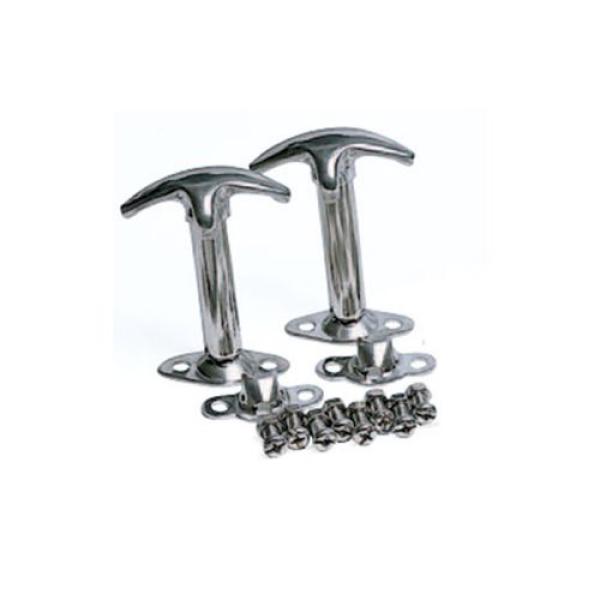 Hood Latch Set in Stainless Steel for 1942-1995 Jeep CJ & Wrangler YJ