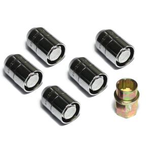 WHEEL LOCK SET 5PC 1/2-20 CHRM
