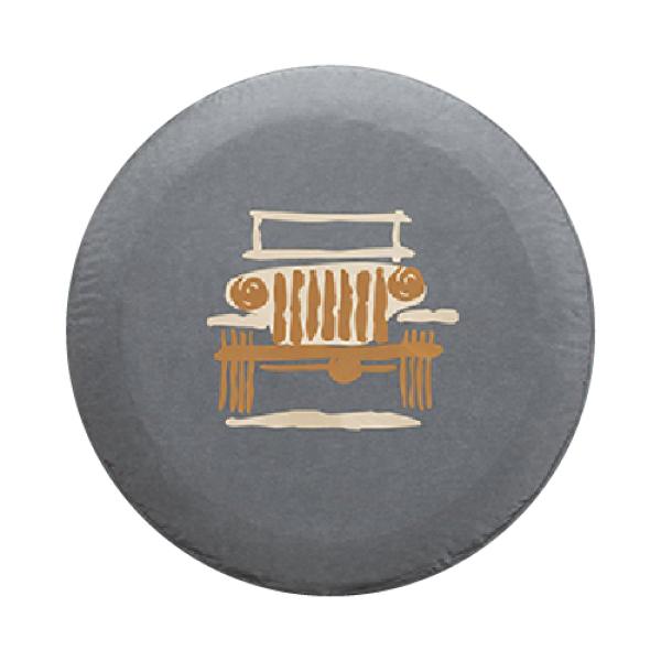 Tire Cover Black Denim for Jeep JK 2007-2018