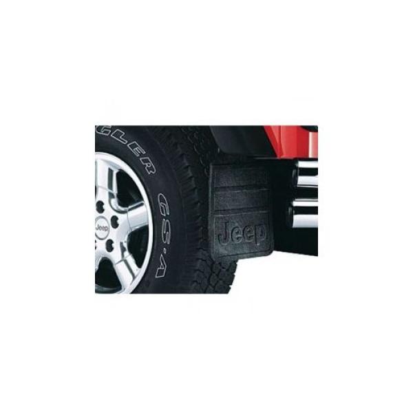 Splash Guard Rear HD Rubber Black w/ Jeep Logo Pair 2003-2006 Jeep Wrangler TJ & Wrangler TJ Unlimited