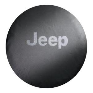 Tire Covers in Black Denim for Jeep JK 2007-2018