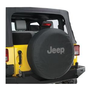 Tire Cover in Black Denim for Jeep JK 2007-2018
