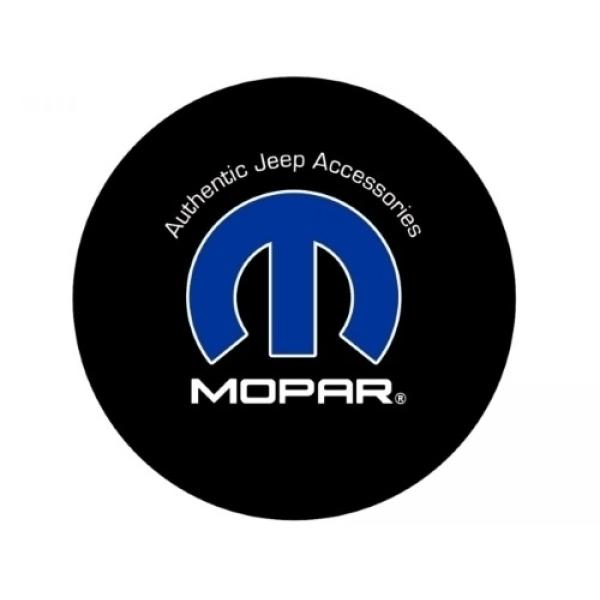 Jeep Logo Tire Cover Black Denim