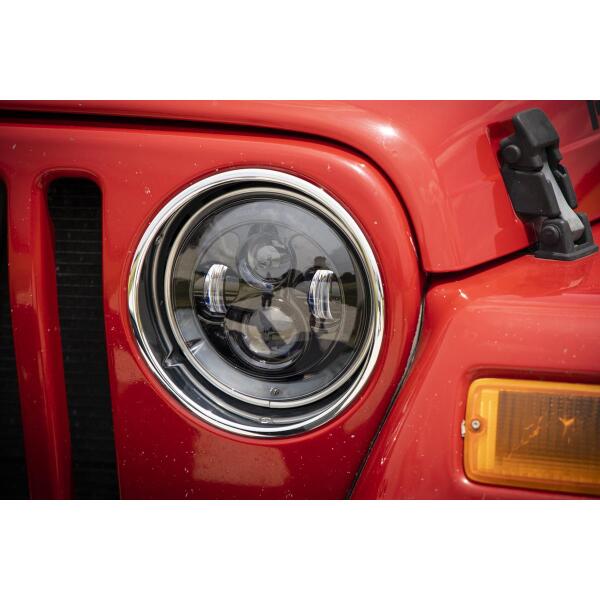 7 Inch Headlight Pair for Jeep Wrangler JK 2007-2018, Wrangler TJ 1997-1906 - Image 3