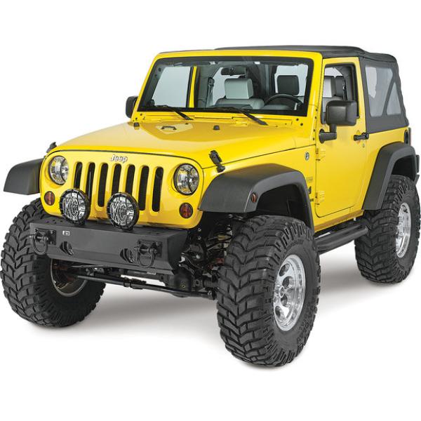 Light Mount Modular XHD Front Bumper in Textured Black for Jeep Wrangler JK 2007-2018