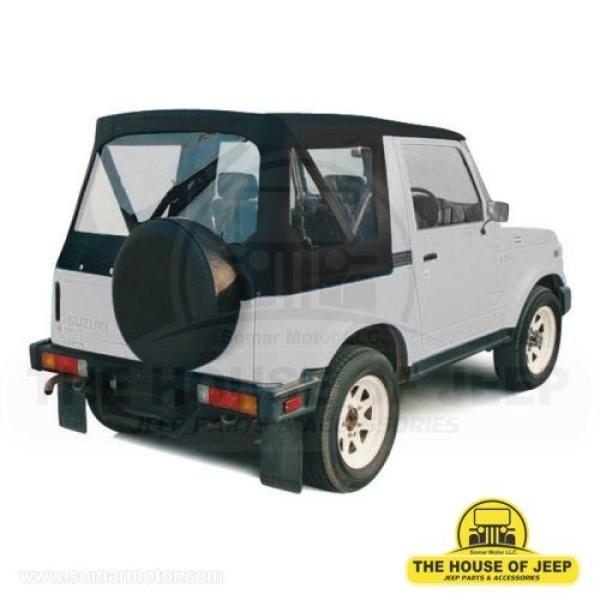 Rampage Soft Top for 1986-1995 Suzuki Samurai  Black Denim - Amco