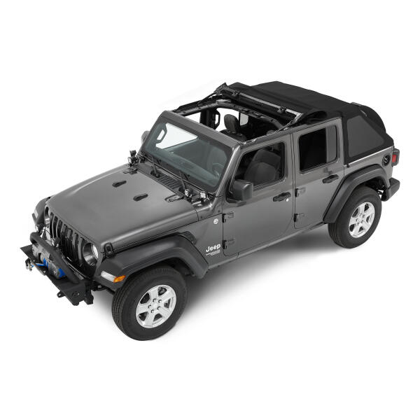 All-New Trektop NX Soft Top of 28 oz. Black Diamond for Jeep JL 18-22 - Image 2