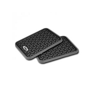 REAR FLOOR LINERS BLACK W/ JEEP LOGO UNIVERSAL