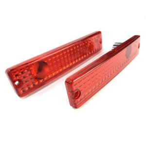 EUROSTYLE STEEL FENDER SIDE MARKER (RED) CJ's RIGHT & LEFT 1969-1986