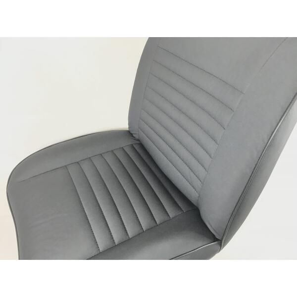 Front Low Back Bucket Seats in Black Denim for 1955-1985 Jeep CJ5, CJ7 & CJ8 (Pair) - Image 2