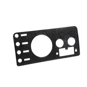 Dash Overlay Black for Jeep CJ-5, CJ-7 & CJ-8 1976-1986 With Radio Opening