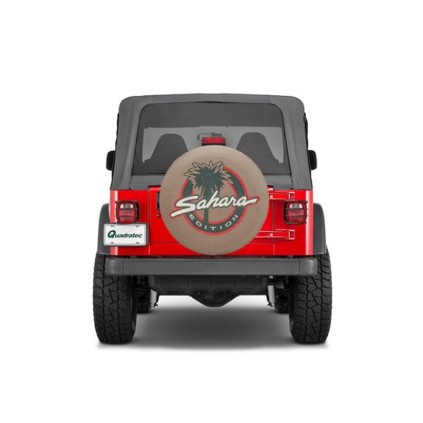 Jeep Logo Tire Cover Tan Denim