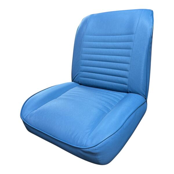 Front Low Back Bucket Seat (OEM Style Blue Levis) (Pair) for Jeep CJ 1955-1983 - Image 2