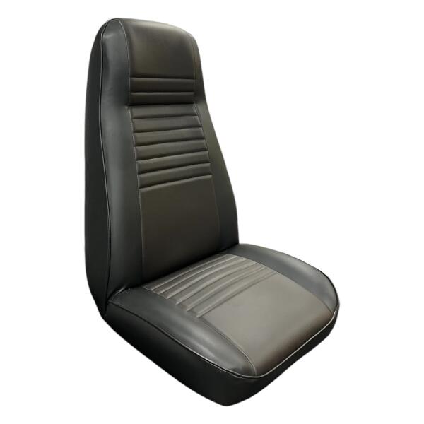 Front Buckets Seats (OEM Style Black Vinyl) (Pair) For 1975-95 Jeep CJ5, CJ7, CJ8 Scrambler & Wrangler YJ - Image 2