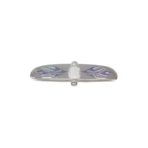 Rear View Mirror Chrome (Blue Flame) Fits