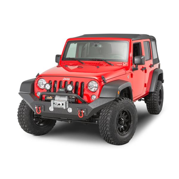 Spartan Front Bumper with High Clearance Ends and Overrider for Jeep Wrangler JK 2007-2018 - Image 2