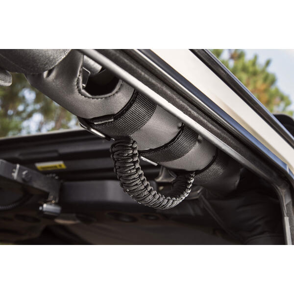 Paracord Grab Handles in Gray for Jeep Wrangler and Gladiator JT 1997-2023 - Image 5